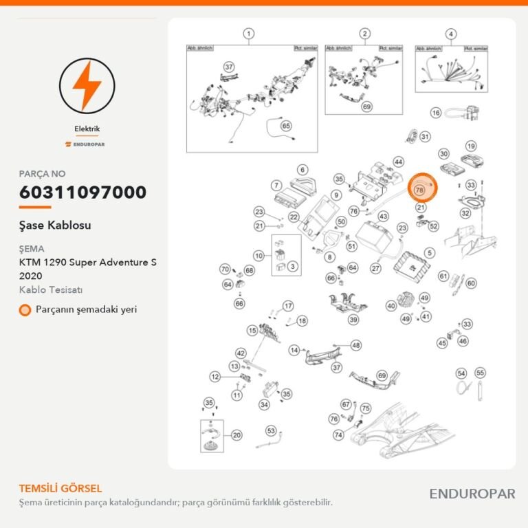 Şase Kablosu 60311097000 parça şeması