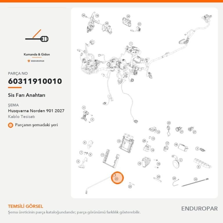 Sis Farı Anahtarı 60311910010 parça şeması