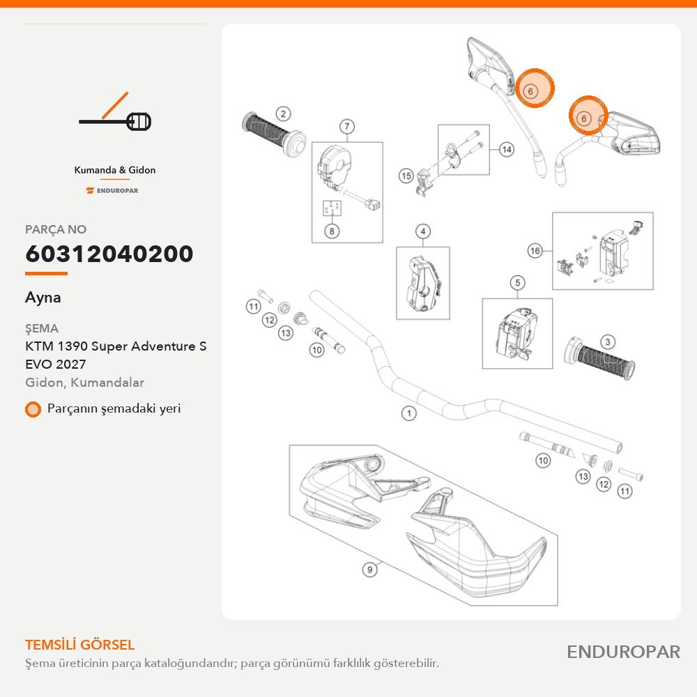 Ayna 60312040200 parça şeması