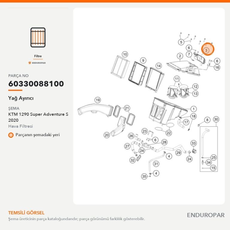 Yağ Ayırıcı 60330088100 parça şeması