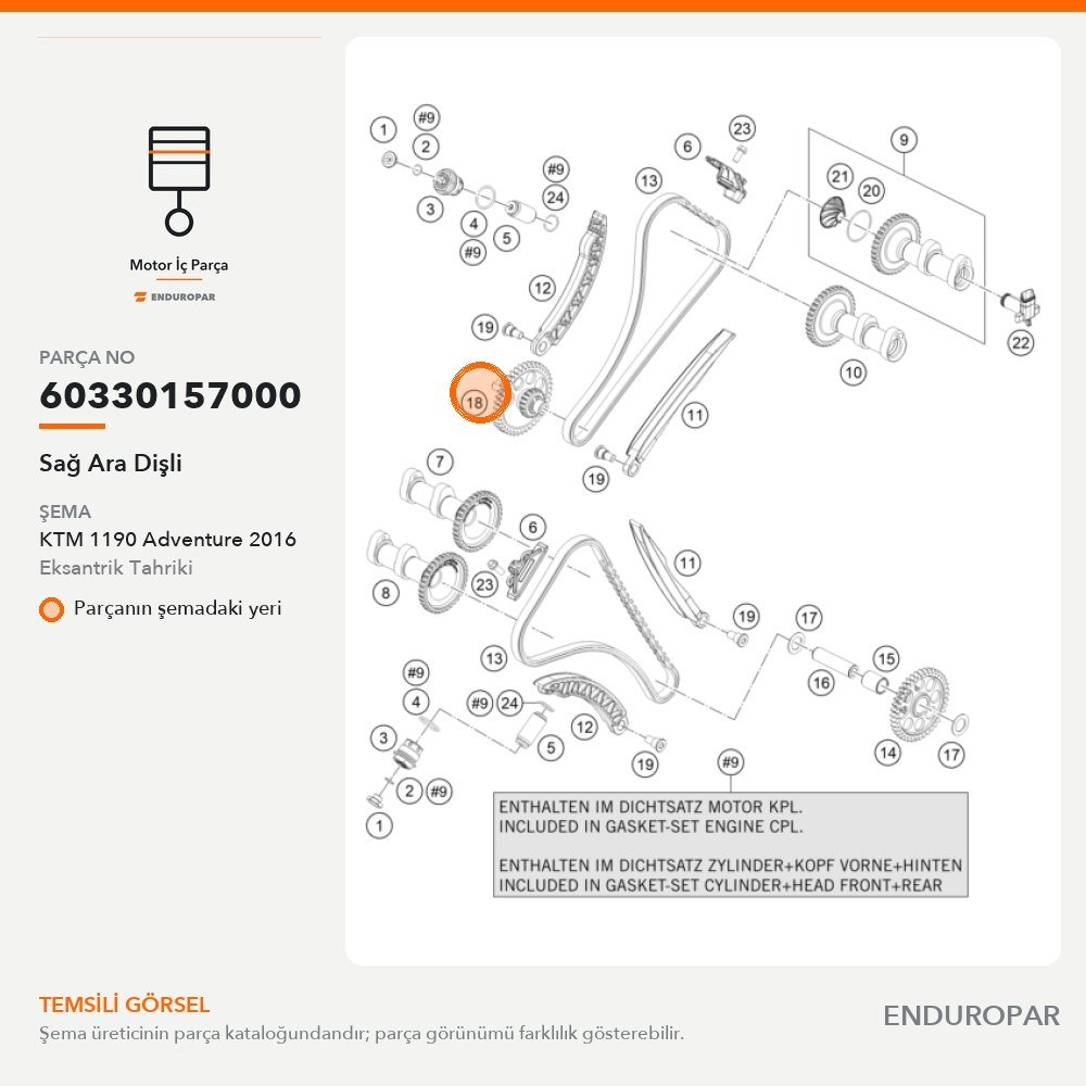 Sağ Ara Dişli 60330157000 parça şeması