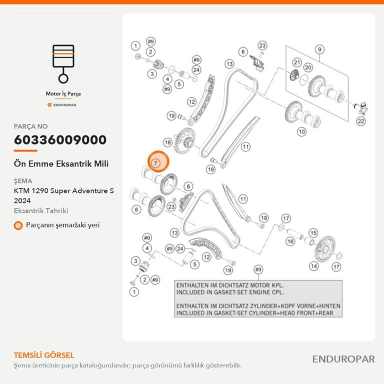 Ön Emme Eksantrik Mili 60336009000 parça şeması