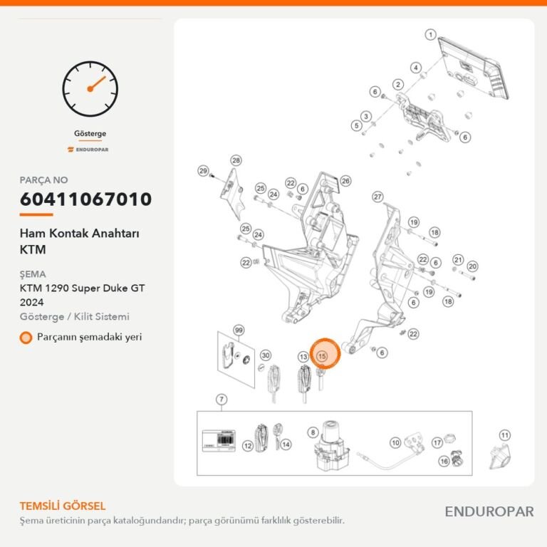 Ham Kontak Anahtarı KTM 60411067010 parça şeması