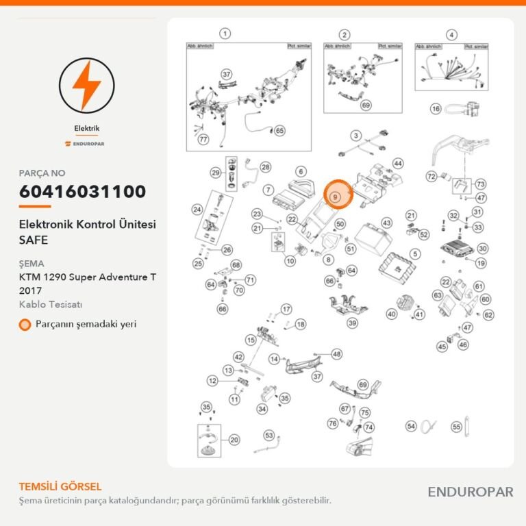 Elektronik Kontrol Ünitesi SAFE 60416031100 parça şeması