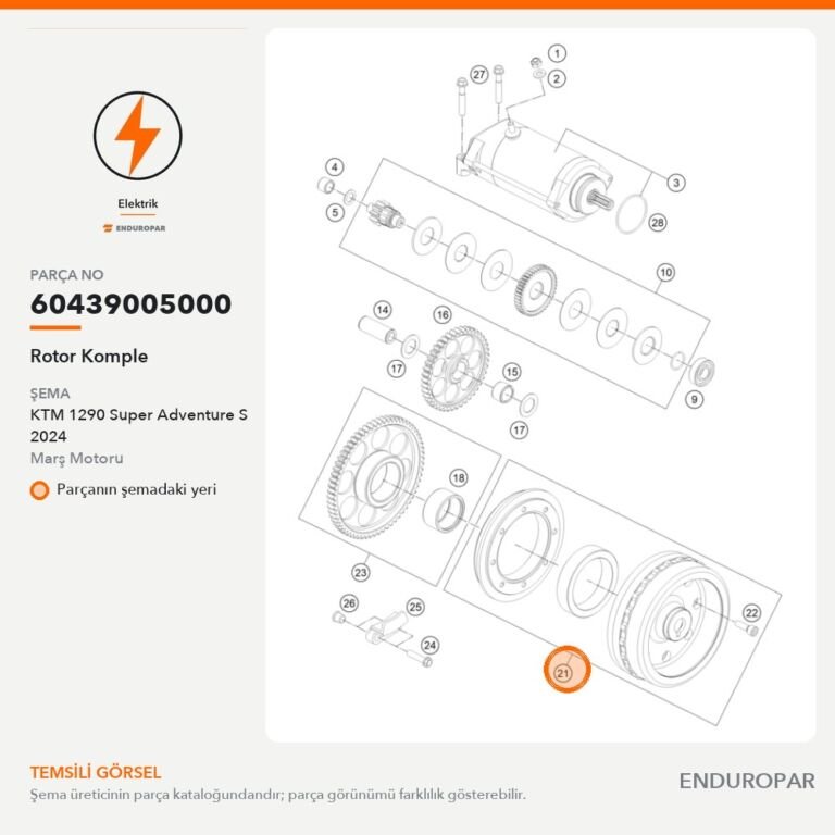 Rotor Komple 60439005000 parça şeması