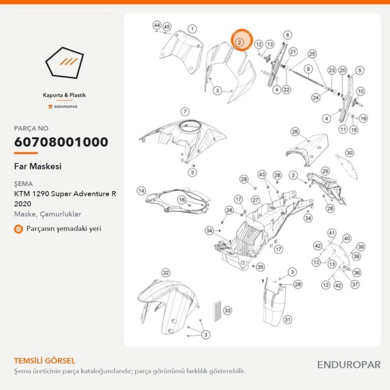 Far Maskesi 60708001000 parça şeması