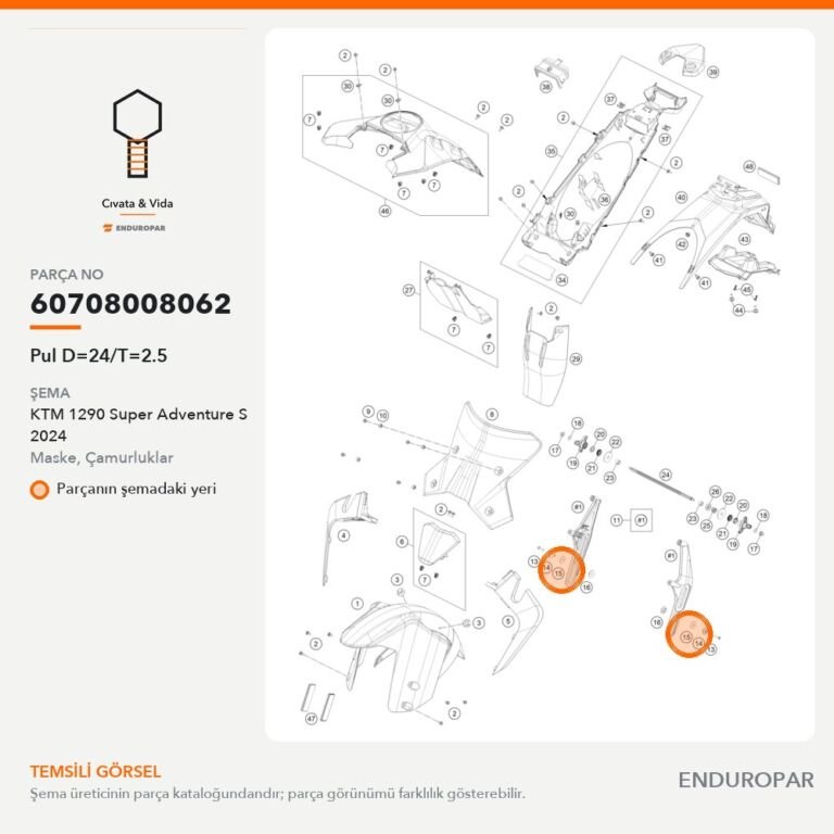 Pul D=24/T=2.5 60708008062 parça şeması