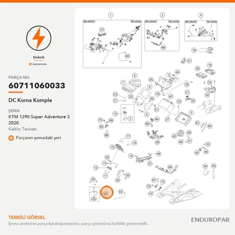 DC Korna Komple 60711060033 parça şeması
