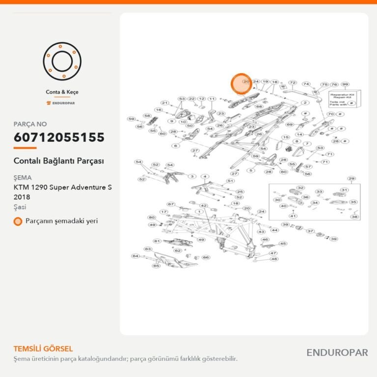 Contalı Bağlantı Parçası 60712055155 parça şeması