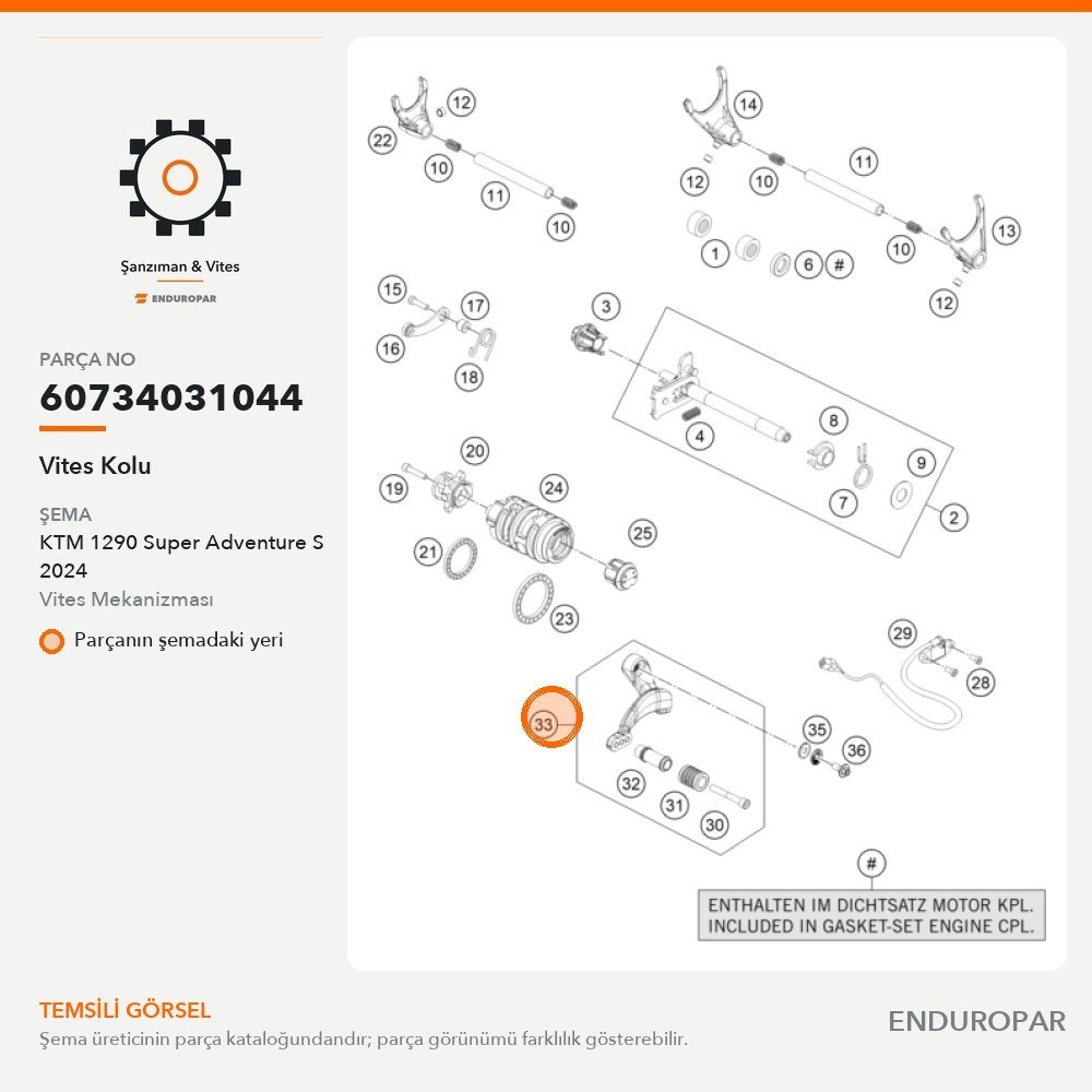 Vites Kolu 60734031044 parça şeması