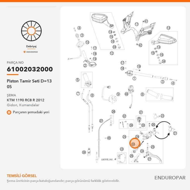 Piston Tamir Seti D=13 05 61002032000 parça şeması