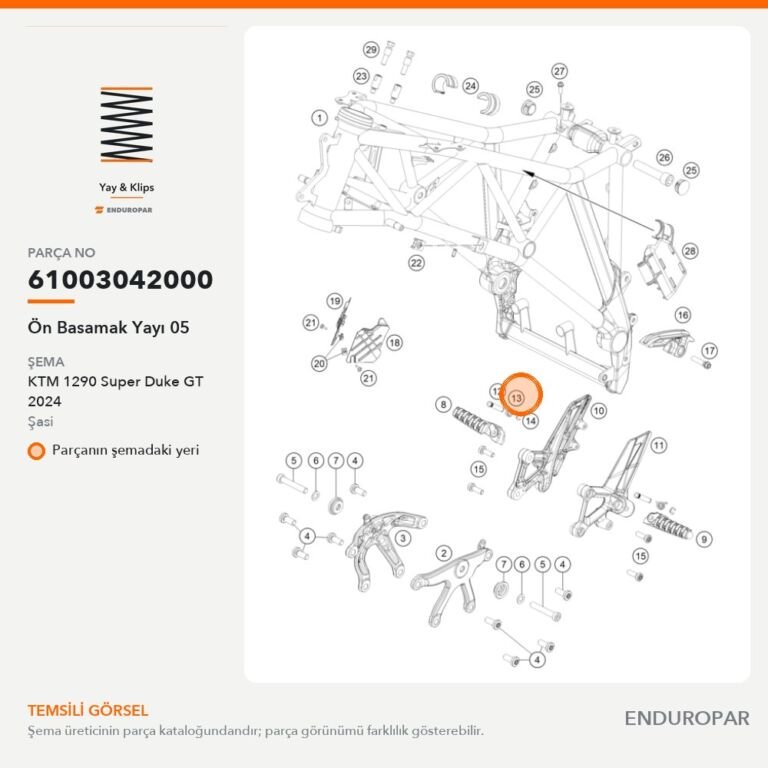 Ön Basamak Yayı 05 61003042000 parça şeması