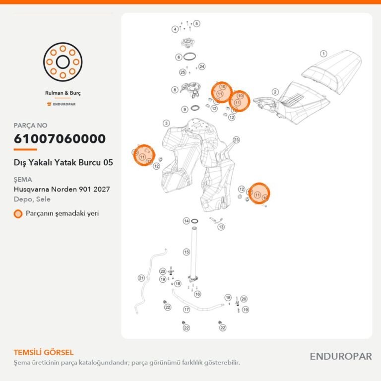 Dış Yakalı Yatak Burcu 05 61007060000 parça şeması