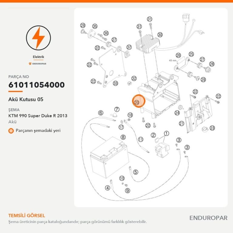 Akü Kutusu 05 61011054000 parça şeması