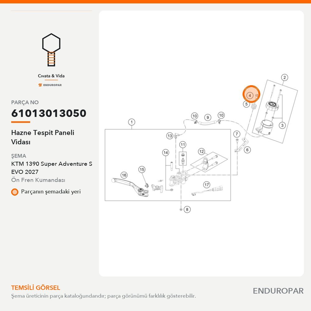 Reservoir Retaining Panel Screw