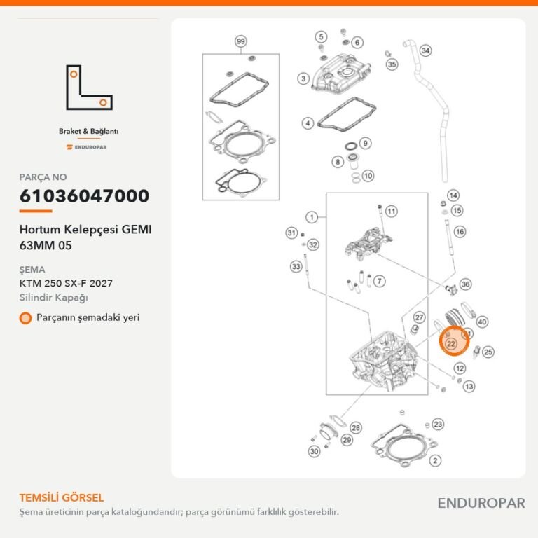 Hortum Kelepçesi GEMI 63MM 05 61036047000 parça şeması