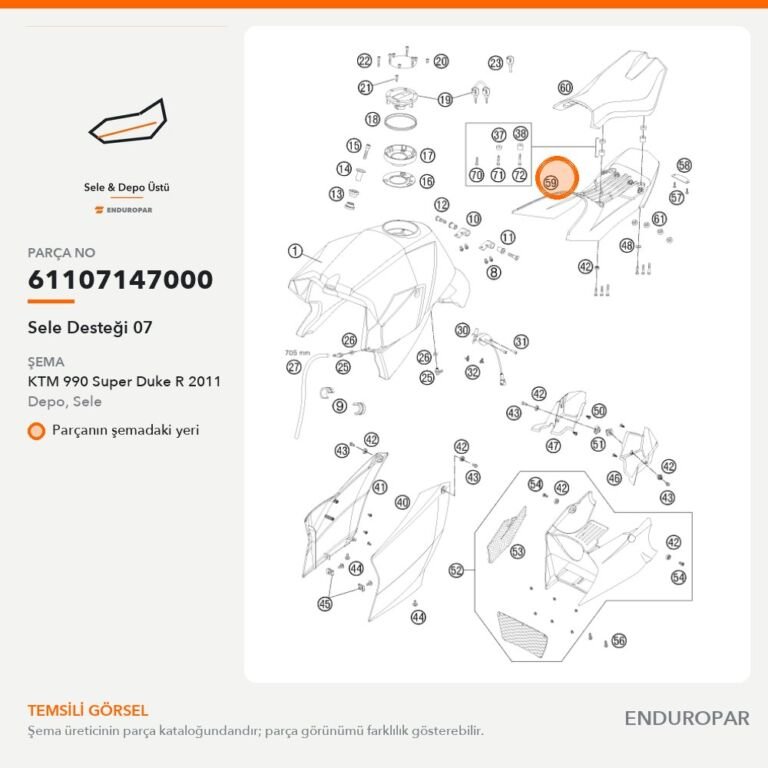 Sele Desteği 07 61107147000 parça şeması