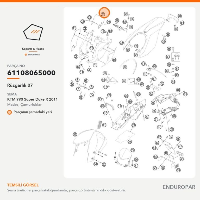 Rüzgarlık 07 61108065000 parça şeması