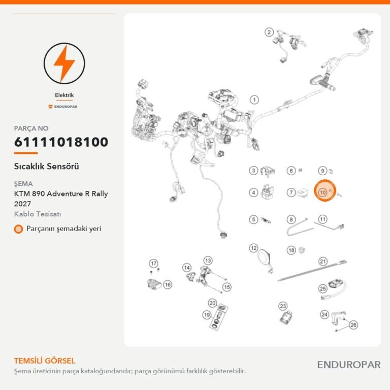 Sıcaklık Sensörü 61111018100 parça şeması