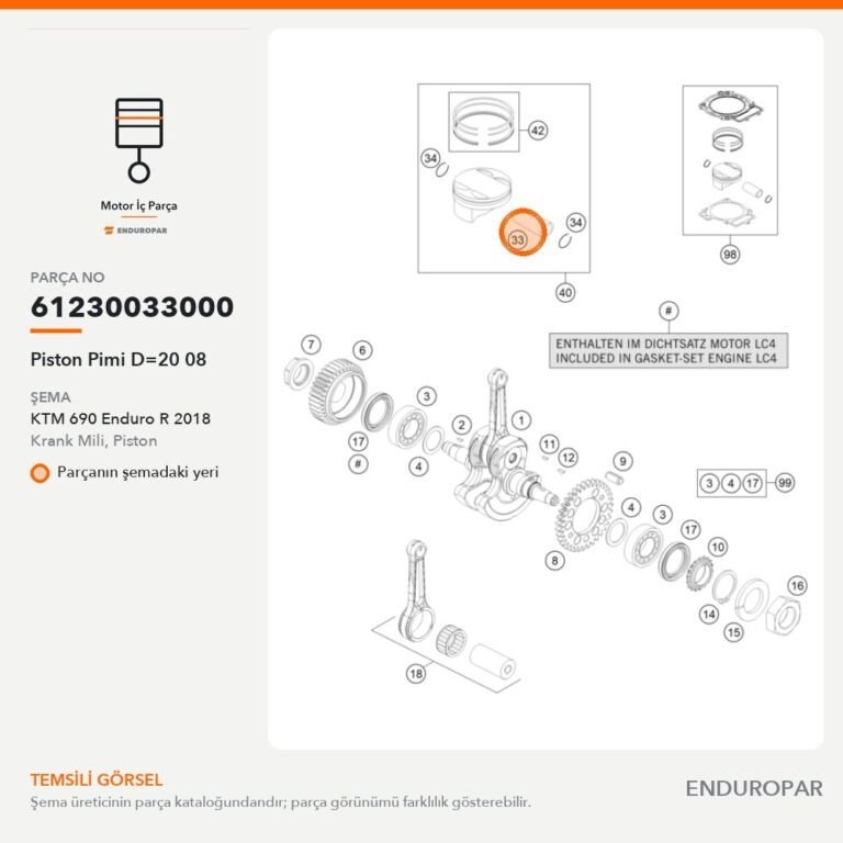 Piston Pimi D=20 08 61230033000 parça şeması