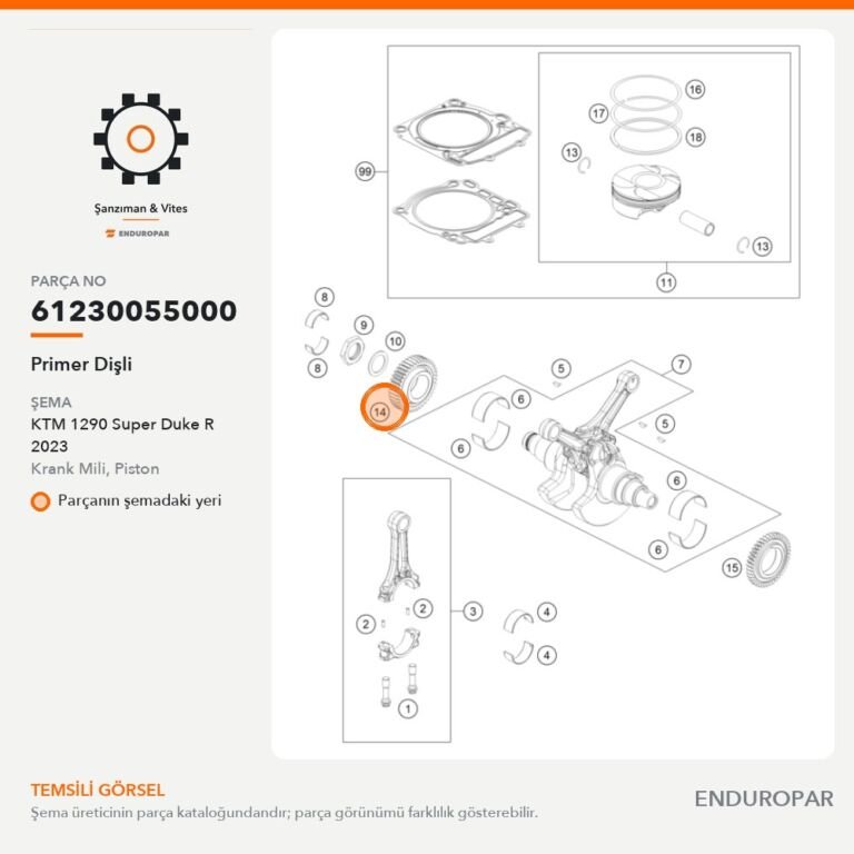 Primer Dişli 61230055000 parça şeması