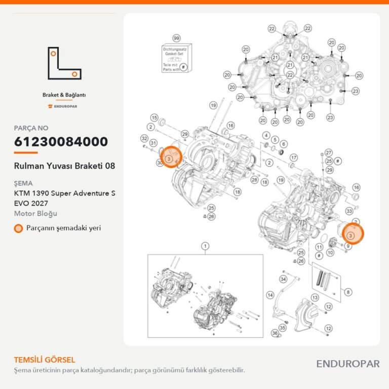 Rulman Yuvası Braketi 08 61230084000 parça şeması