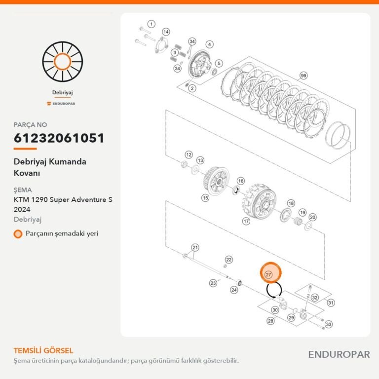 Debriyaj Kumanda Kovanı 61232061051 parça şeması