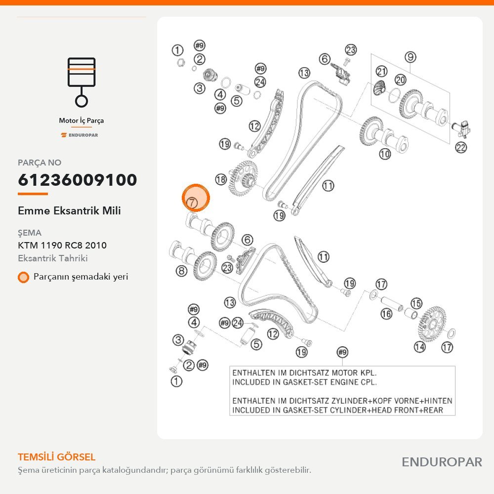 Emme Eksantrik Mili 61236009100 parça şeması