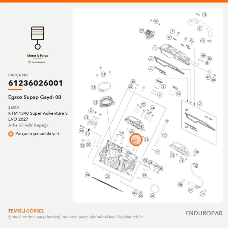 Egzoz Supap Gaydı 08 61236026001 parça şeması