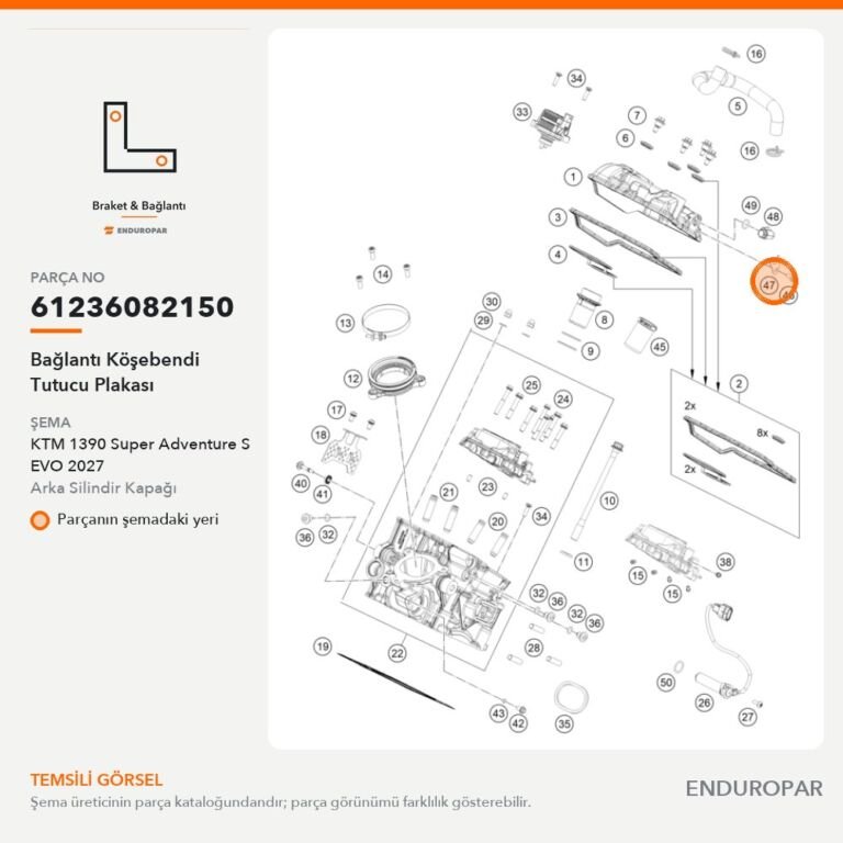 Bağlantı Köşebendi Tutucu Plakası 61236082150 parça şeması