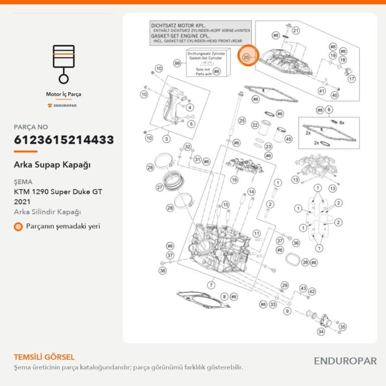 Arka Supap Kapağı 6123615214433 parça şeması