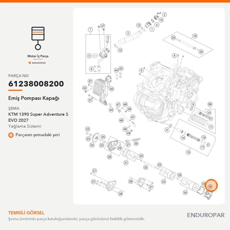 Emiş Pompası Kapağı 61238008200 parça şeması