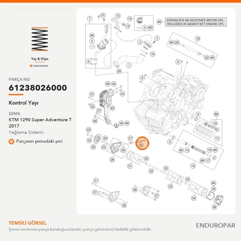 Kontrol Yayı 61238026000 parça şeması