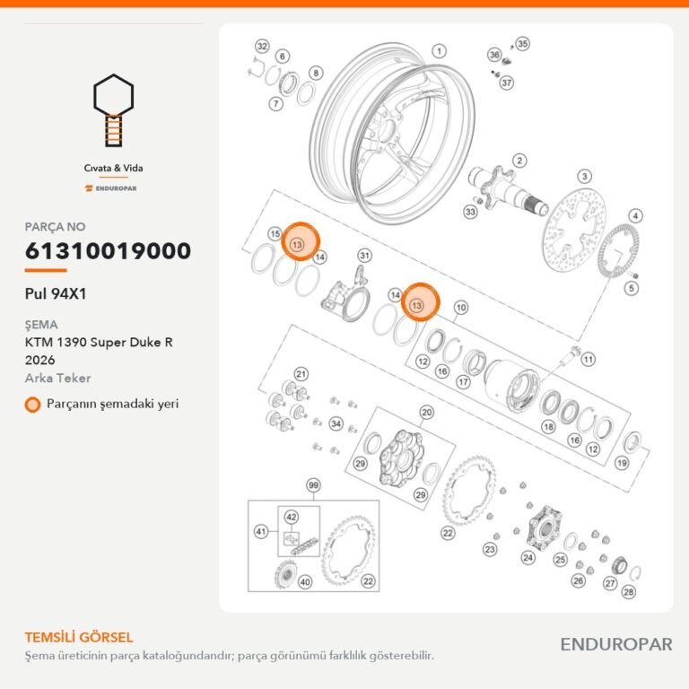 Pul 94X1 61310019000 parça şeması