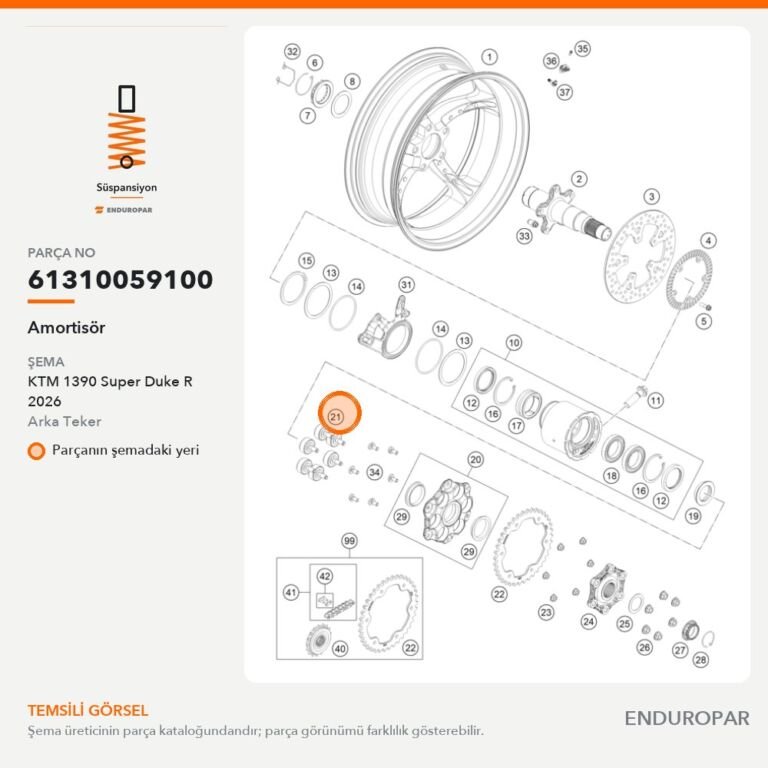 Amortisör 61310059100 parça şeması