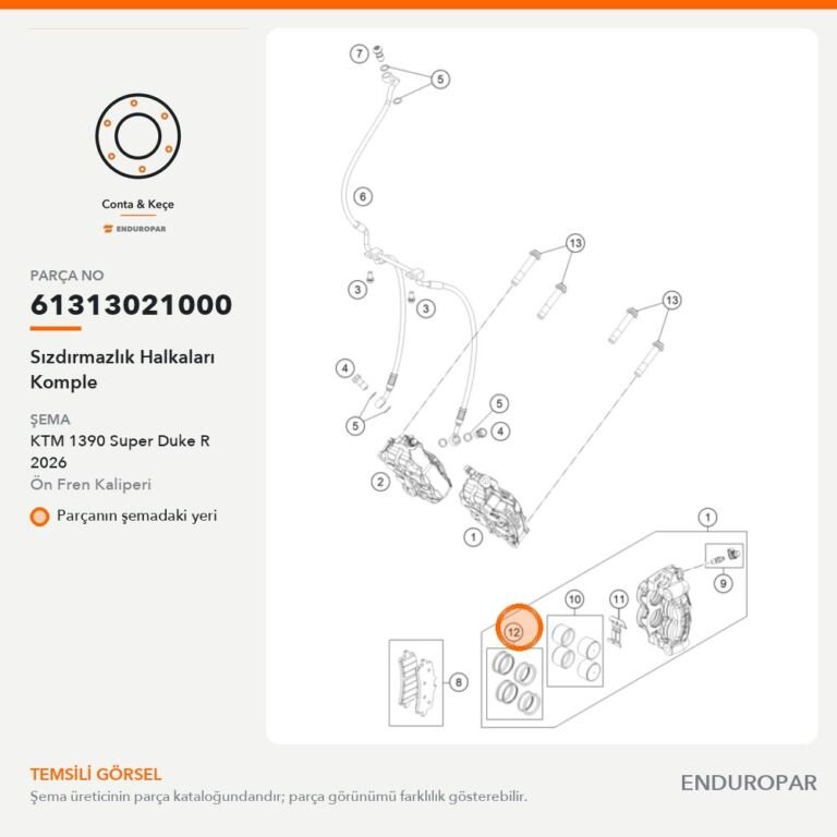 Sızdırmazlık Halkaları Komple 61313021000 parça şeması