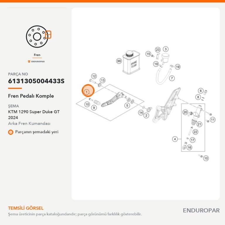 Fren Pedalı Komple 6131305004433S parça şeması