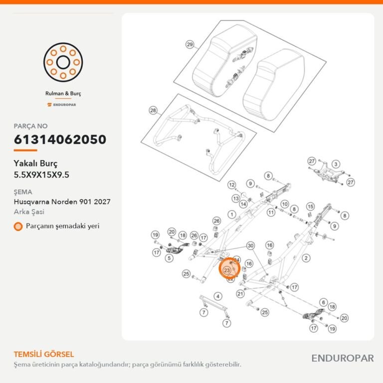 Yakalı Burç 5.5X9X15X9.5 61314062050 parça şeması