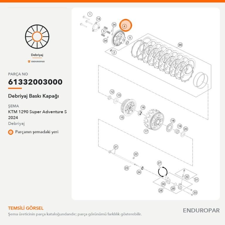 Debriyaj Baskı Kapağı 61332003000 parça şeması
