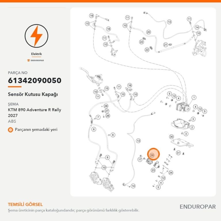Sensör Kutusu Kapağı 61342090050 parça şeması
