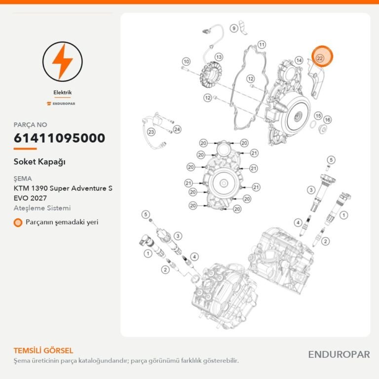 Soket Kapağı 61411095000 parça şeması