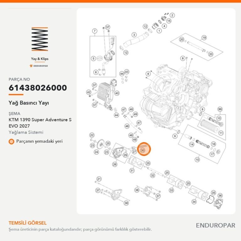 Yağ Basıncı Yayı 61438026000 parça şeması