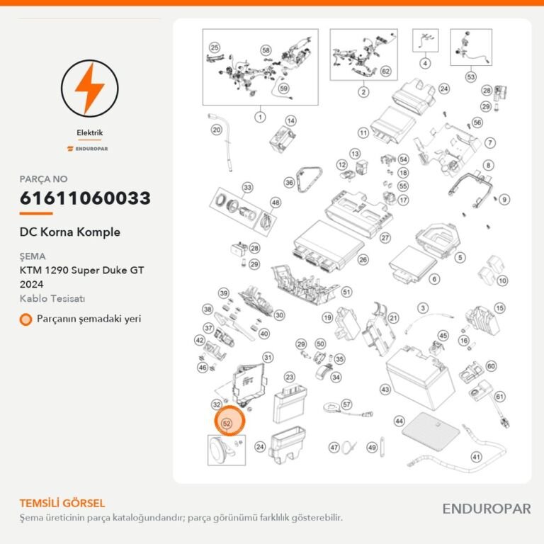 DC Korna Komple 61611060033 parça şeması