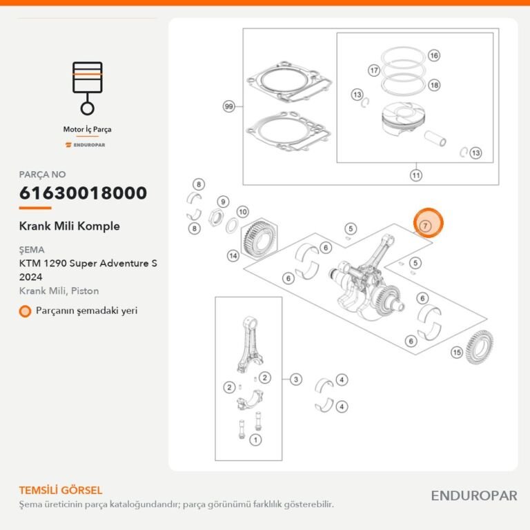 Krank Mili Komple 61630018000 parça şeması
