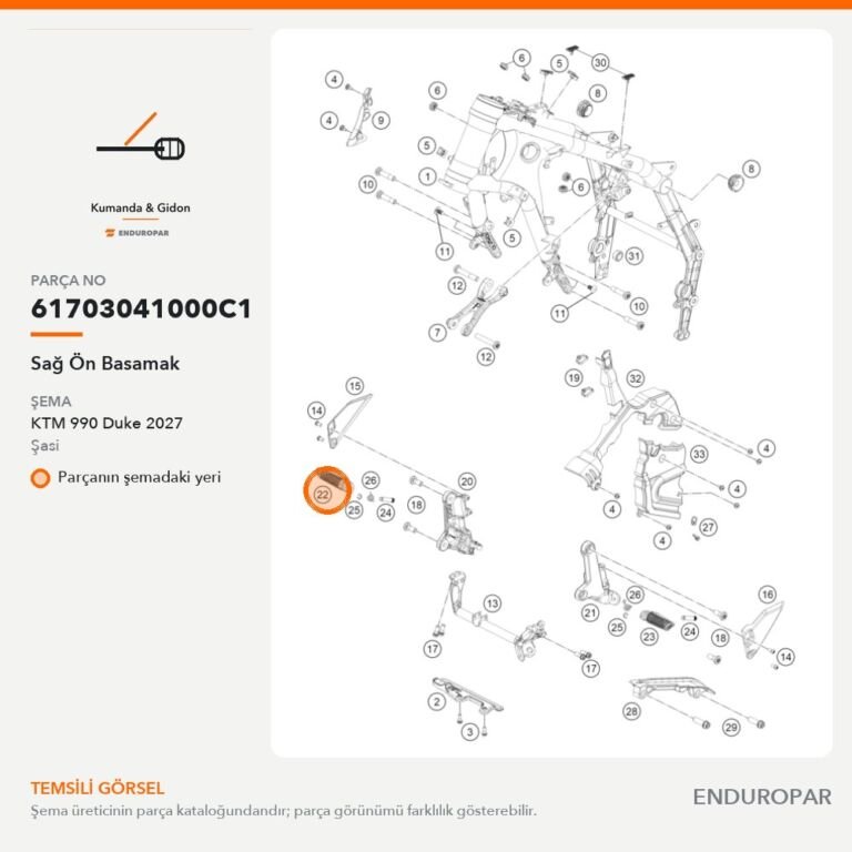 Sağ Ön Basamak 61703041000C1 parça şeması