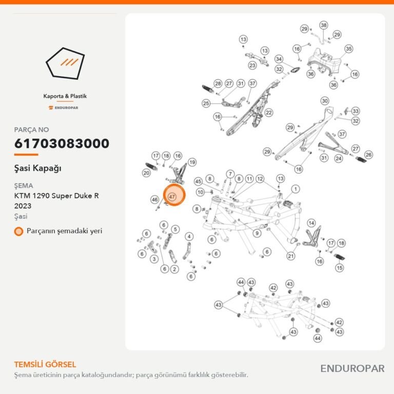 Şasi Kapağı 61703083000 parça şeması