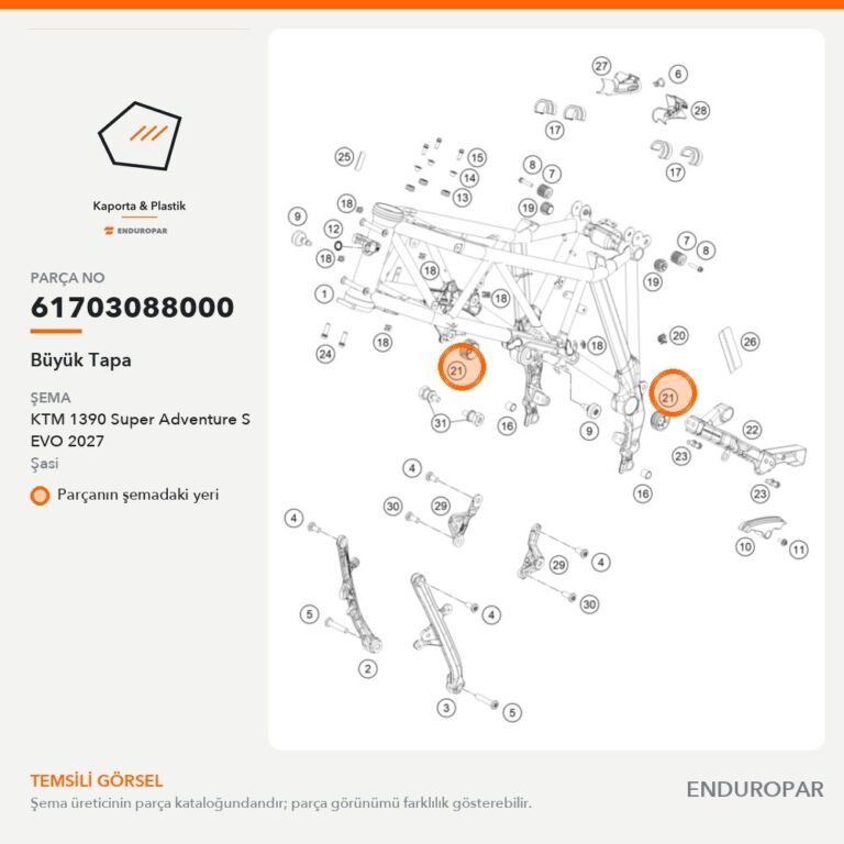 Büyük Tapa 61703088000 parça şeması