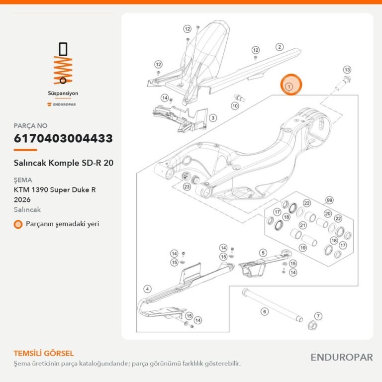 Salıncak Komple SD-R 20 6170403004433 parça şeması