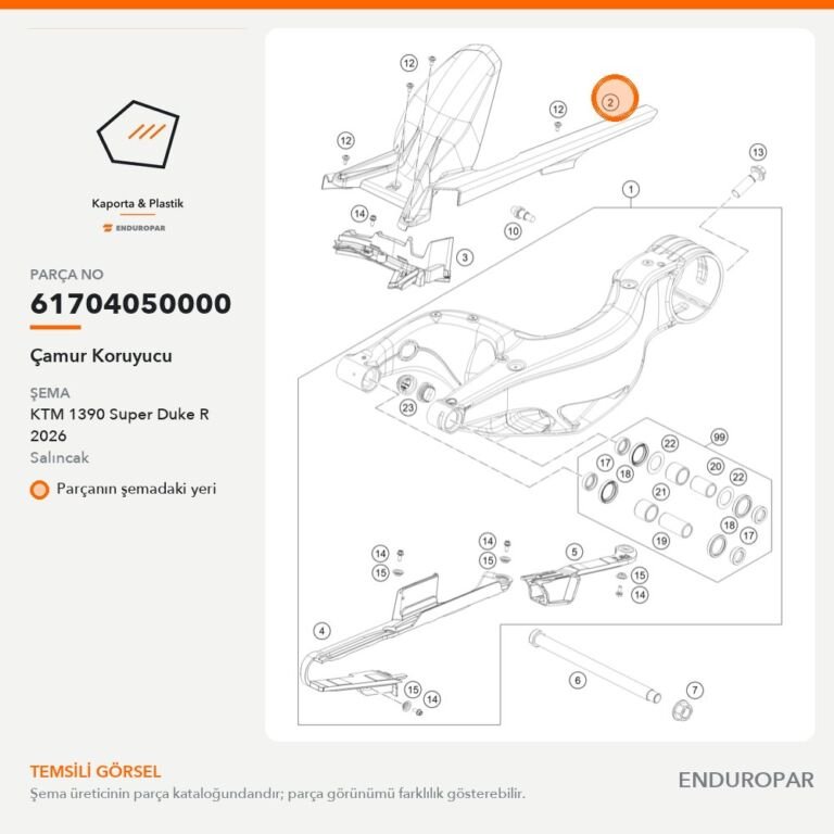 Çamur Koruyucu 61704050000 parça şeması
