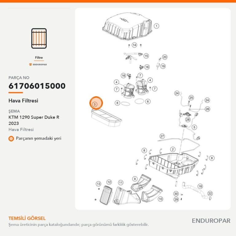 Hava Filtresi 61706015000 parça şeması